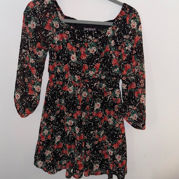 Three Pink Harts Other - Three Hearts Black and Red Embroidered Dress